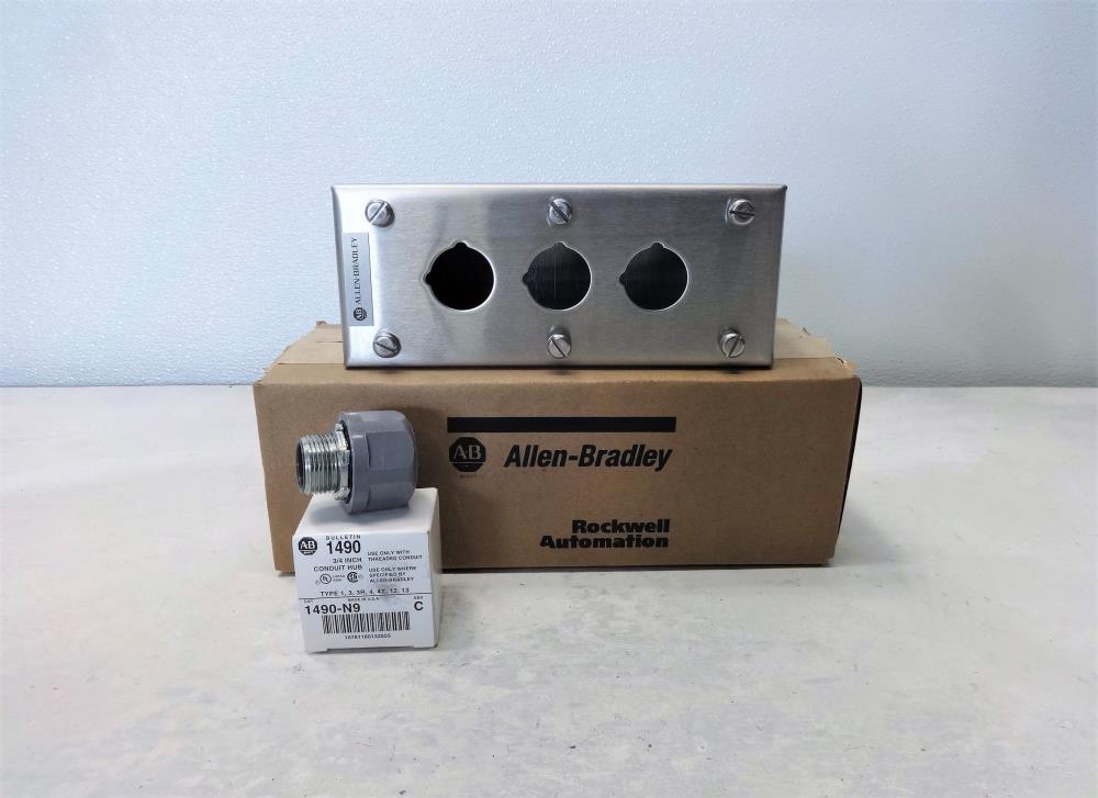 Allen Bradley 3-Hole Push Button Enclosure, 800R-3HZ4